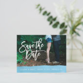 日付はがき、フォトカード、水色を保存する 案内ポストカード (スタンド正面)