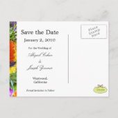 日付はがき、夏花束を保存する 案内ポストカード (裏面)