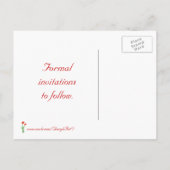 日付はがき、赤いチューリップを保存 案内ポストカード (裏面)