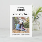 日付はっきりしたカードをミニマルに保存 セーブザデート (スタンド正面)