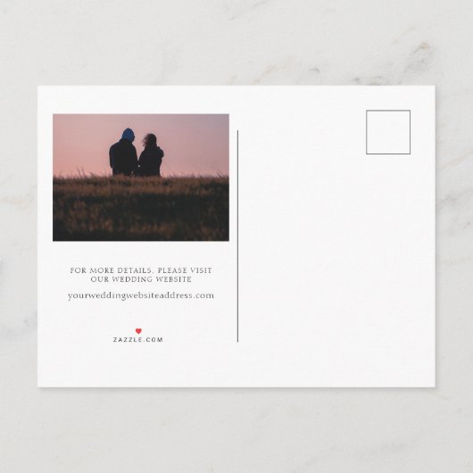 日付はっきりしたトリプル写真日付カードはがきを保存 案内ポストカード (裏面)