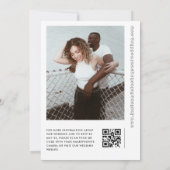 日付はっきりした幾何ミニマルスモダンプ結婚ト 招待状 (裏面)