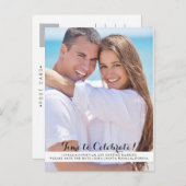 日付はっ祝き書の保存時間 案内ポストカード (正面/裏面)