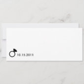 日付ひし形カレンダーグリッドの保存(黒) セーブザデート (裏面)