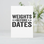 日付より前の重みおもしろいフィットネストレーニングギフト サンキューカード (スタンド正面)