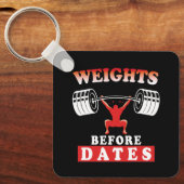 日付より前の重み |トレーニングやる気を起こさせる引用文 キーホルダー (正面)