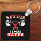 日付より前の重み |トレーニングやる気を起こさせる引用文 キーホルダー (裏面)