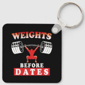 日付より前の重み |トレーニングやる気を起こさせる引用文 キーホルダー (裏面)