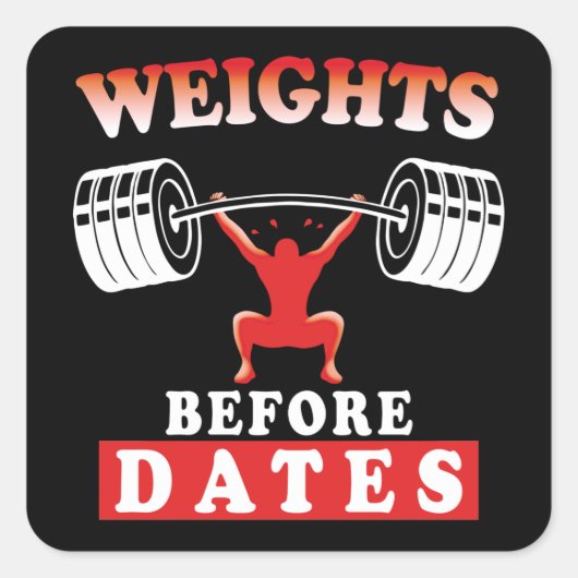 日付より前の重み |トレーニングやる気を起こさせる引用文 スクエアシール (正面)