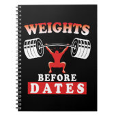 日付より前の重み |トレーニングやる気を起こさせる引用文 ノートブック (正面)