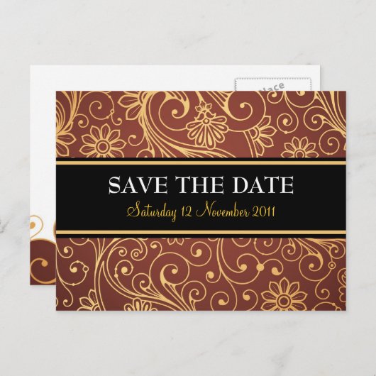 日付ろうけつ染めはがきを保存 案内ポストカード (正面/裏面)