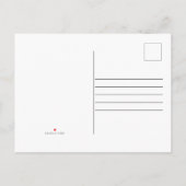 日付をエレガント保存3フォトコラージュ赤シック 案内ポストカード (裏面)