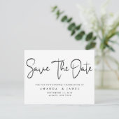 日付をエレガント救うミニマリストの誓いの更新 案内状 (スタンド正面)