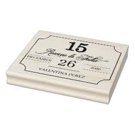 日付をキンセアニェラのスペインの言語で保存 ラバースタンプ