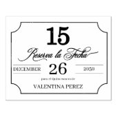 日付をキンセアニェラのスペインの言語で保存 ラバースタンプ (インプリント)