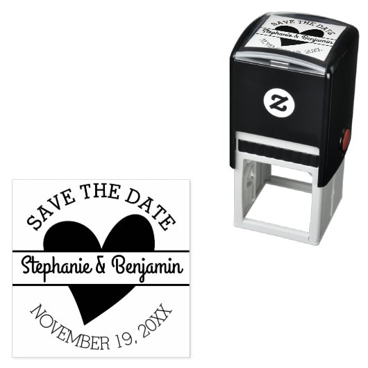 日付をハートと名で保存 セルフインキングスタンプ (インサイチュ)