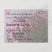 日付をピンクのハートで保存 – - 案内ポストカード (裏面)