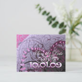 日付をピンクのハートで保存 – - 案内ポストカード (スタンド正面)