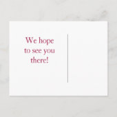 日付をピンク色に保存モダンする 案内ポストカード (裏面)