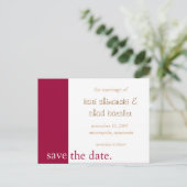 日付をピンク色に保存モダンする 案内ポストカード (スタンド正面)