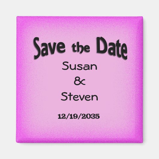 日付をピンク色の光彩で保存 マグネット (正面)