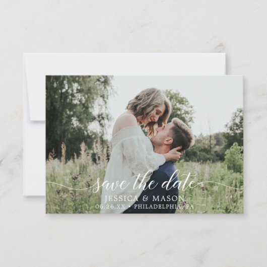 日付をフォトカードで保存 招待状 (正面)