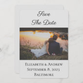 日付をフォトグエレガントレーフォーマルトに保存 セーブザデート (正面/裏面)