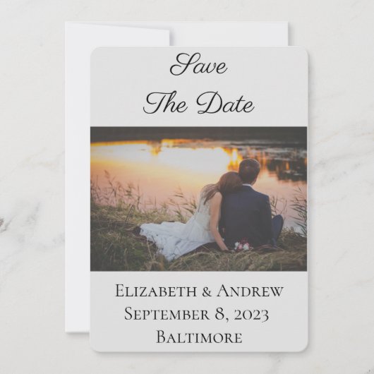 日付をフォトグエレガントレーフォーマルトに保存 セーブザデート (正面)