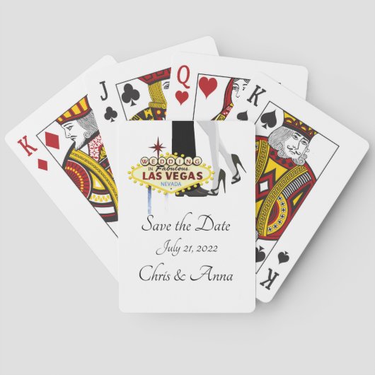 日付をラスベガスの結婚披露宴のお知らせを保存 トランプ (裏面)