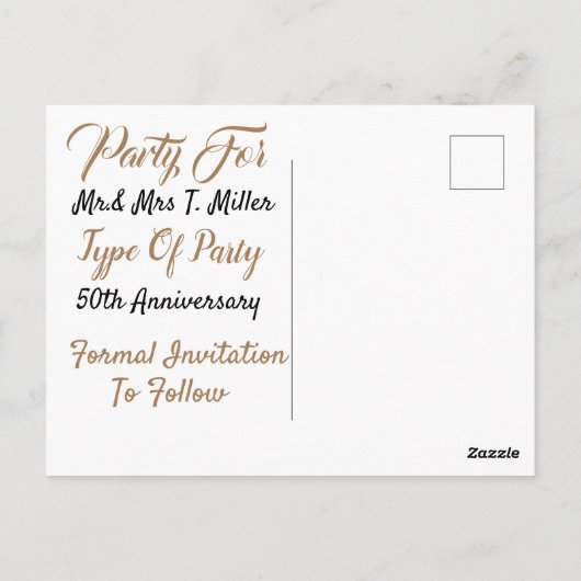 日付を一般的に保存する ポストカード (裏面)