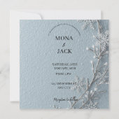 日付を保パーソナライズされたシンプル管モダン結婚する セーブザデート (裏面)