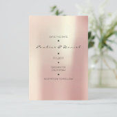 日付を保ミニマル存ピンクローズ金ゴールド赤面 セーブザデート (スタンド正面)