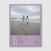 日付を保モダン存するフォトラベンダーマグネット (正面)