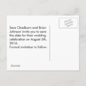 日付を保モダン存するCalla Lilyフローラ 案内ポストカード (裏面)