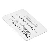 日付を保存おもしろいした無料のケーキ結婚式 マグネット (右側)