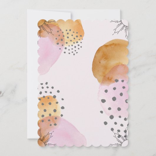 日付を保存したピンクの月 セーブザデート (裏面)