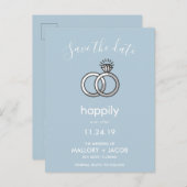 日付を保存した後で色の選択を楽しく 案内ポストカード (正面/裏面)