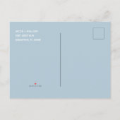 日付を保存した後で色の選択を楽しく 案内ポストカード (裏面)