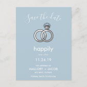 日付を保存した後で色の選択を楽しく 案内ポストカード (正面)