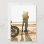 日付を保存した青いタイルのレモン写真 招待状 (裏面)