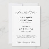 日付を保存したVellum結婚式のフォトベースカード セーブザデート (裏面)