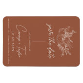 日付を保存してカボチャの結婚式 マグネット (横)