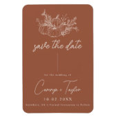 日付を保存してカボチャの結婚式 マグネット (縦)