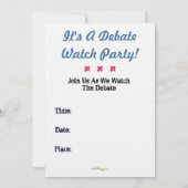 日付を保存してディベートパーティの招待状 セーブザデート (裏面)