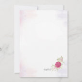 日付を保存してバラのお知らせ セーブザデート (裏面)