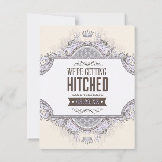 日付を保存してヒッチンウェディングを取得する セーブザデート (正面)