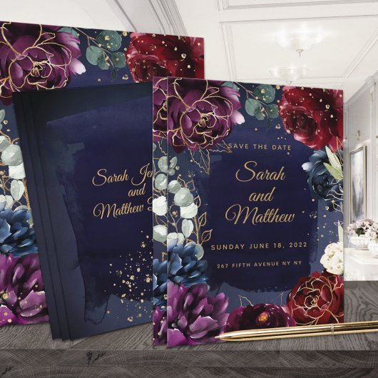 日付を保存してブルゴーニュ海軍の結婚式 セーブザデート