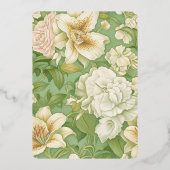 日付を保存して優雅さを虎のユリ 箔招待状 (裏面)