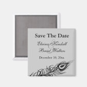 日付を保存して尾の羽を振る マグネット (正面/裏面)