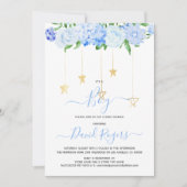 日付を保存して男の子フローラの赤ちゃんシャワーパーティー セーブザデート (正面)